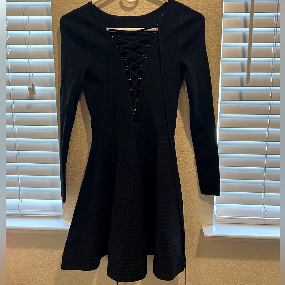 Topshop criss cross tie dress